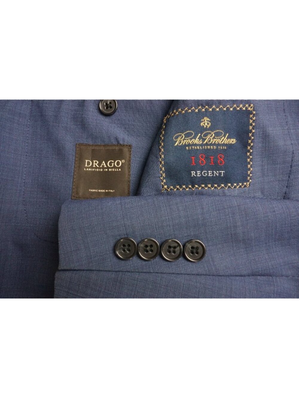 Brooks Brothers Regent Blue Wool 2 Pc Suit Jacket Pants Sz 50R BIG GUY